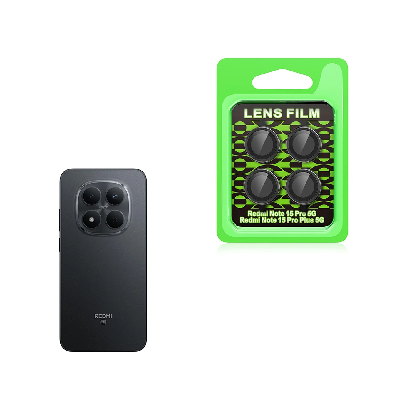 Lexroo Xiaomi Redmi Note 15 Pro Cl-07 Kamera Lens Koruyucu - Siyah Lexroo Xiaomi Redmi Note 15 Pro Cl-07 Kamera Lens Koruyucu - Siyah