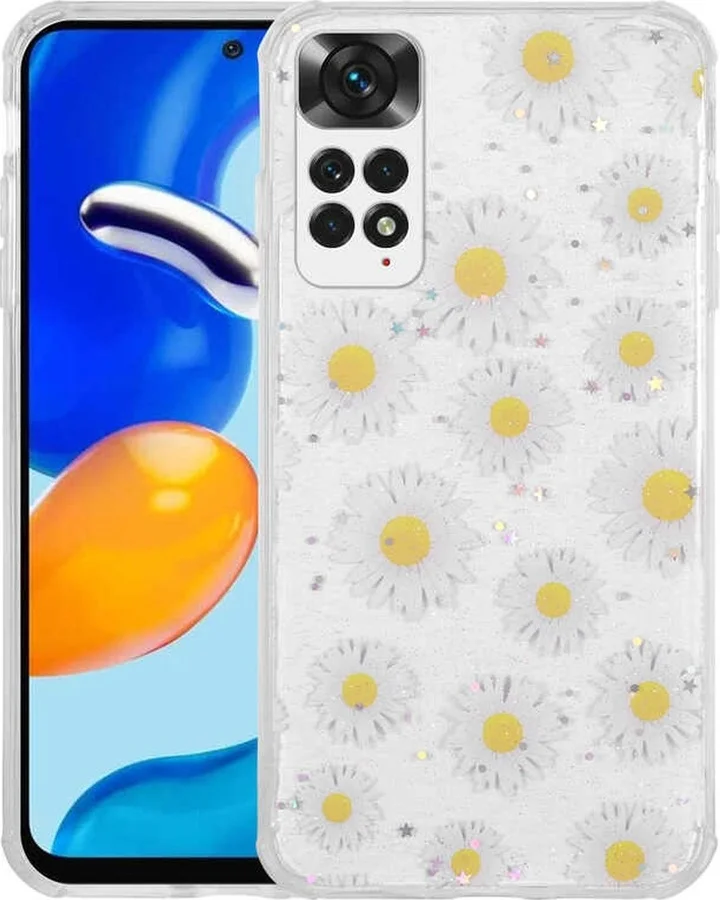 Lexroo Xiaomi Redmi Note 11s Global Kılıf Simli Desenli Kamera Korumalı Parlak Popy Kılıf - Papatya Çok Renkli Lexroo Xiaomi Redmi Note 11s Global Kılıf Simli Desenli Kamera Korumalı Parlak Popy Kılıf - Papatya Çok Renkli