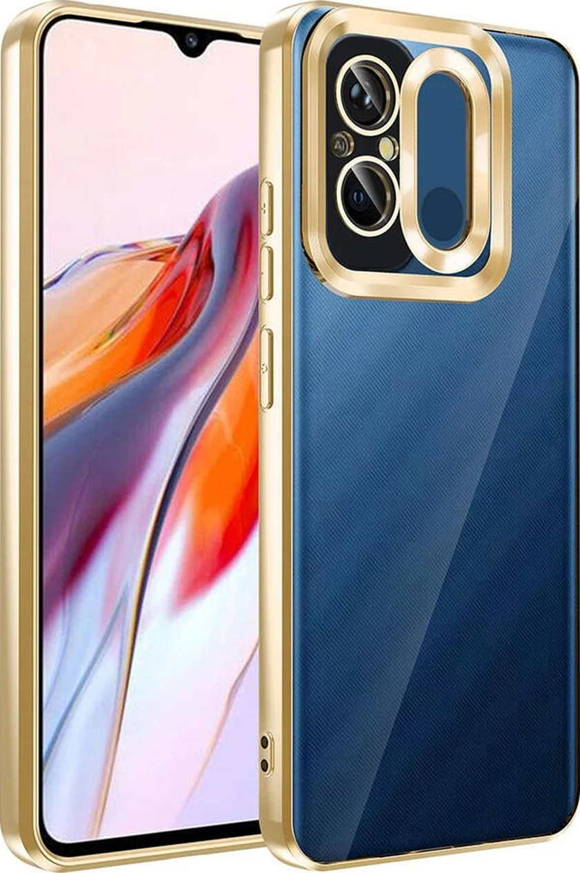 Lexroo Xiaomi Redmi 12c Kılıf Kamera Korumalı Logo Gösteren Omega Kılıf - Gold Lexroo Xiaomi Redmi 12c Kılıf Kamera Korumalı Logo Gösteren Omega Kılıf - Gold