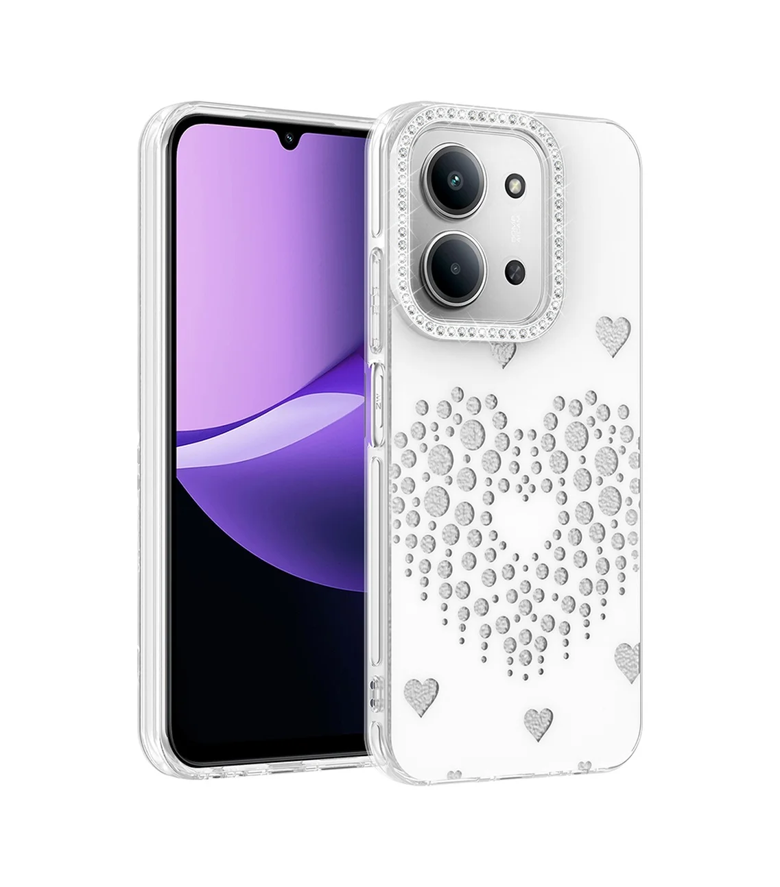 Lexroo Xiaomi Redmi 15c Kılıf Damla Taşlı Rivas Sert Pc Kılıf - Beyaz Lexroo Xiaomi Redmi 15c Kılıf Damla Taşlı Rivas Sert Pc Kılıf - Beyaz