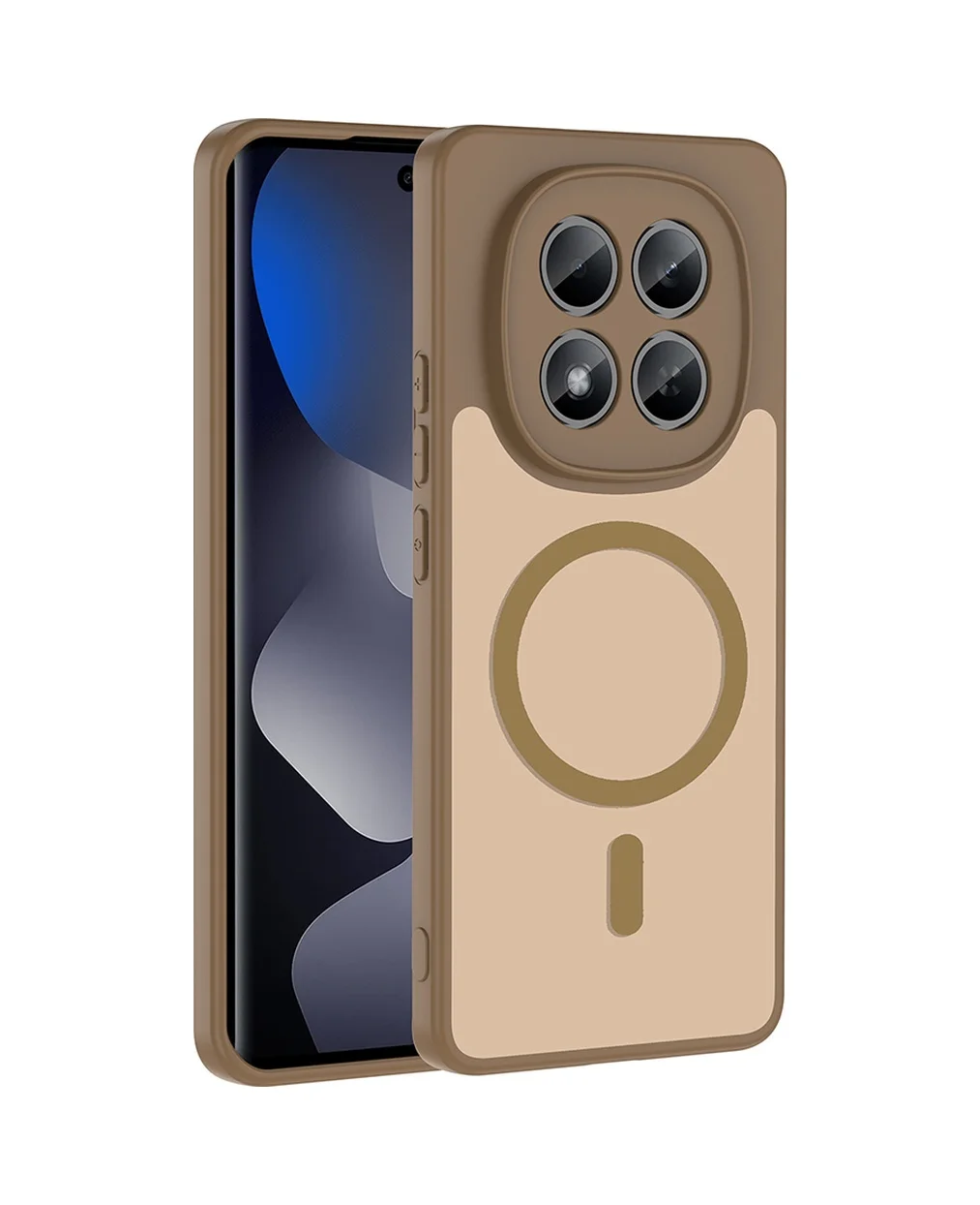 Lexroo Xiaomi Redmi Note 15 Pro 5g Kılıf M-safe Şarj Özellikli Babet Kılıf - Kahverengi Lexroo Xiaomi Redmi Note 15 Pro 5g Kılıf M-safe Şarj Özellikli Babet Kılıf - Kahverengi