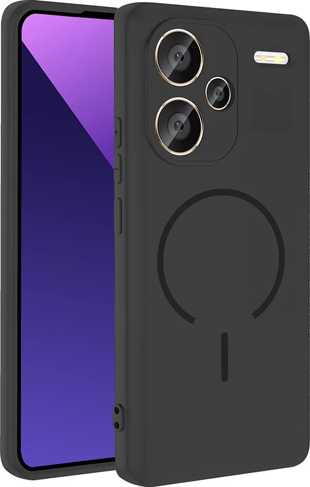 Lexroo Xiaomi Redmi Note 13 Pro Plus 5g Kılıf M-safe Şarj Özellikli Meta Kılıf - Siyah Lexroo Xiaomi Redmi Note 13 Pro Plus 5g Kılıf M-safe Şarj Özellikli Meta Kılıf - Siyah
