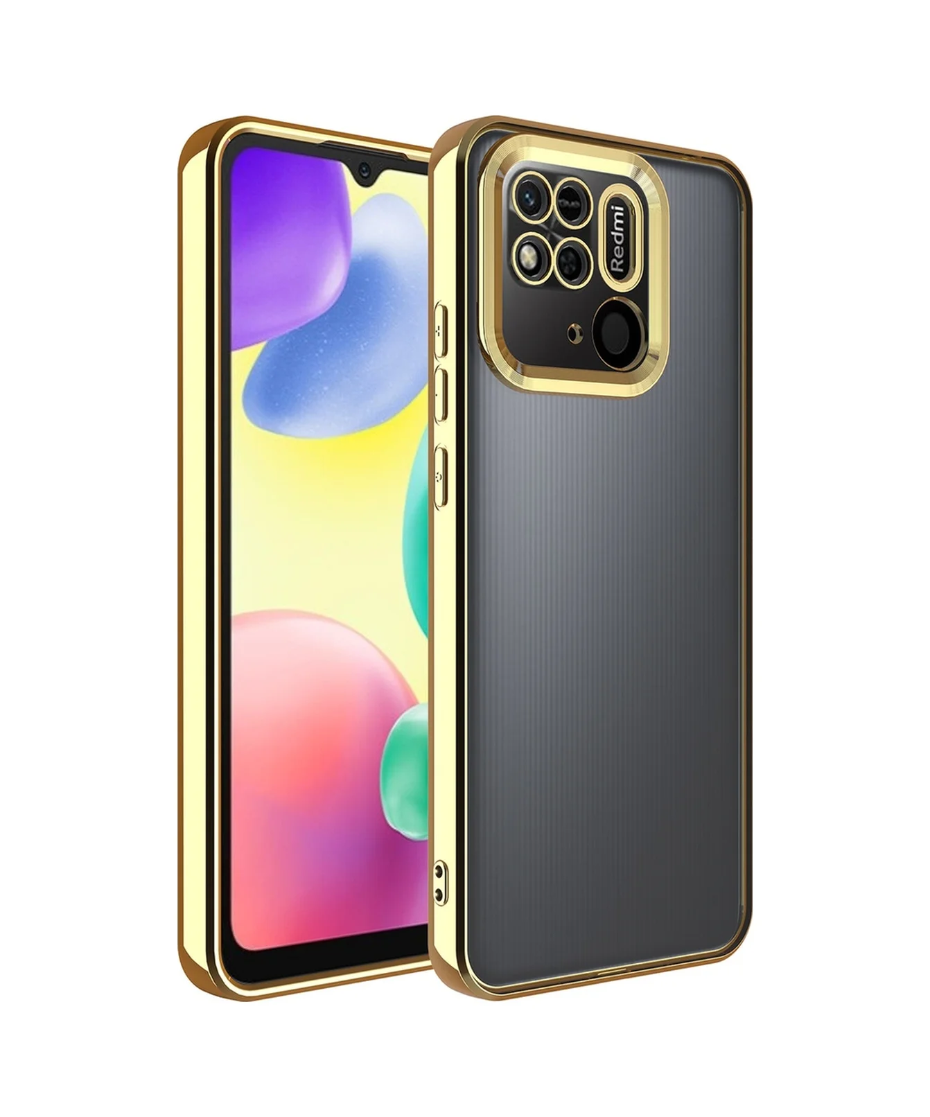 Lexroo Xiaomi Redmi 10c Kılıf Kamera Korumalı Logo Gösteren Omega Kılıf - Gold Lexroo Xiaomi Redmi 10c Kılıf Kamera Korumalı Logo Gösteren Omega Kılıf - Gold