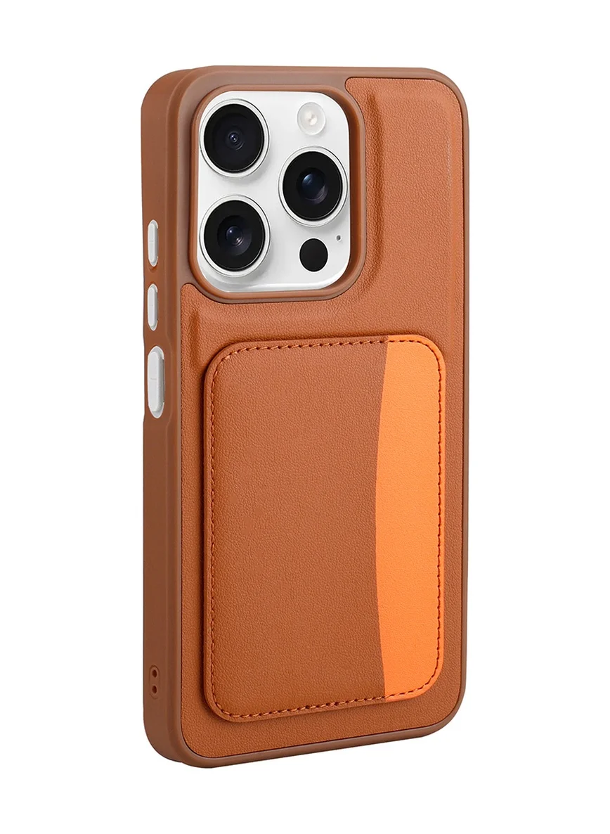 Lexroo Xiaomi Redmi 15c Kılıf Kartlıklı X-kart Silikon Kılıf - Kahverengi Lexroo Xiaomi Redmi 15c Kılıf Kartlıklı X-kart Silikon Kılıf - Kahverengi