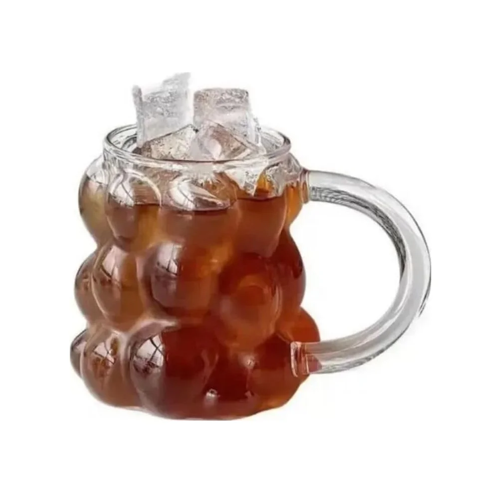 Lexroo Yeni Nesil 350 Ml Üzüm Tasarımlı Bubble Borosilikat Cam Soğuk Kahve, Latte - 2430 Çok Renkli Lexroo Yeni Nesil 350 Ml Üzüm Tasarımlı Bubble Borosilikat Cam Soğuk Kahve, Latte - 2430 Çok Renkli