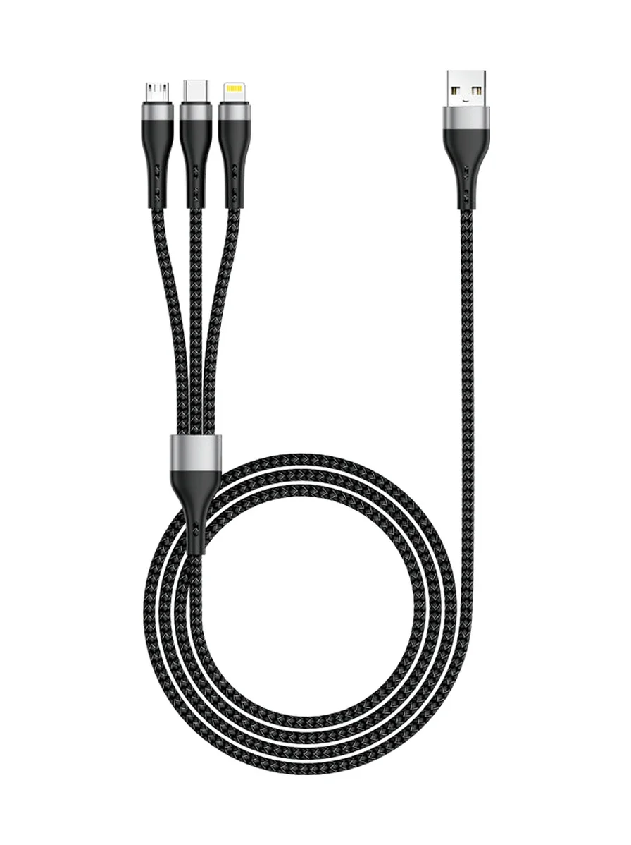 Lexroo Zr-43 3in1 Usb-a To Lightning Type-c Micro Şarj Ve Data Kablosu 20w 1.5m - Siyah Lexroo Zr-43 3in1 Usb-a To Lightning Type-c Micro Şarj Ve Data Kablosu 20w 1.5m - Siyah