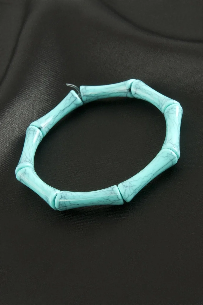 Lexroo Zr Model Kemik Plastik Bileklik - Açık Mavi Lexroo Zr Model Kemik Plastik Bileklik - Açık Mavi