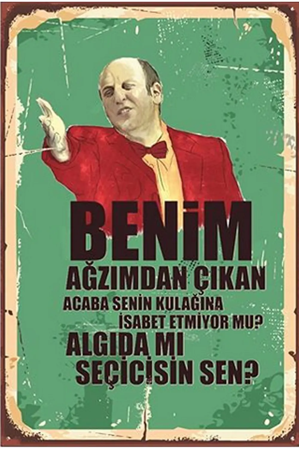 Leyla İle Mecnun Tasarımlı Ahşap Poster