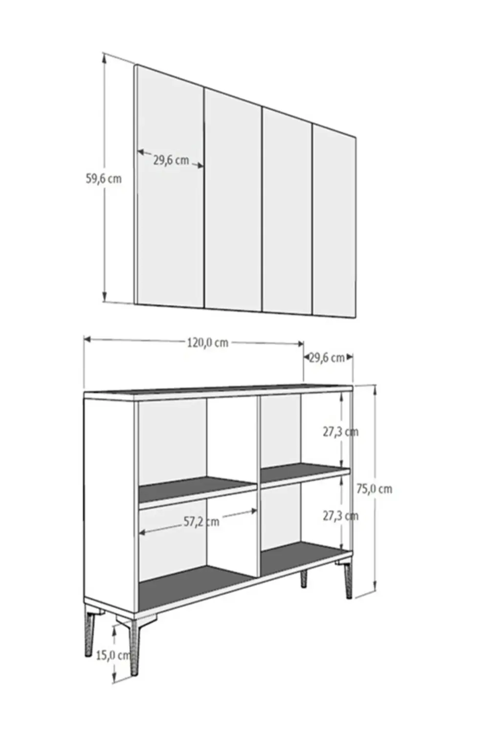 LEYLACT (KM120) MUTFAK KİLER DOLABI ANTRASİT-ANTRASİT-GÜMÜŞ