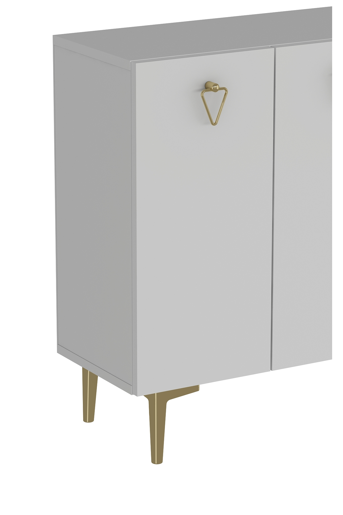 Cantek Dizayn Leylact (Km120) Ofis Evrak Dolabi Beyaz-Beyaz-Altin