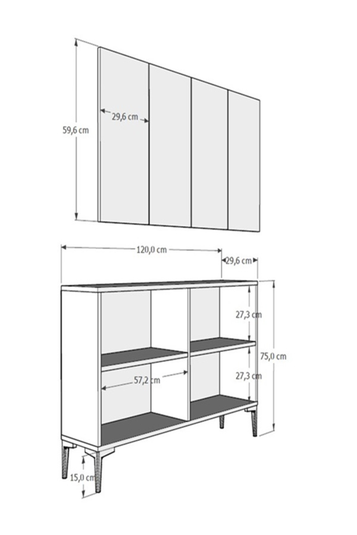 Cantek Dizayn Leylact (Km120) Ofis Evrak Dolabi Beyaz-Beyaz-Altin