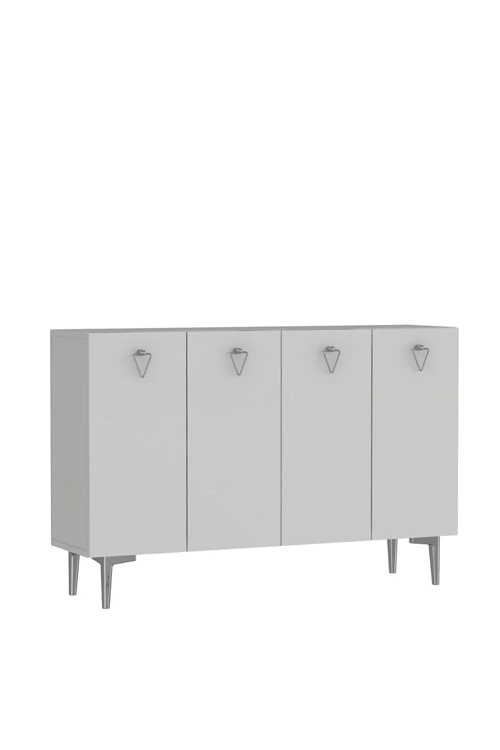 LEYLACT (KM120) OFİS EVRAK DOLABI BEYAZ-BEYAZ-GÜMÜŞ