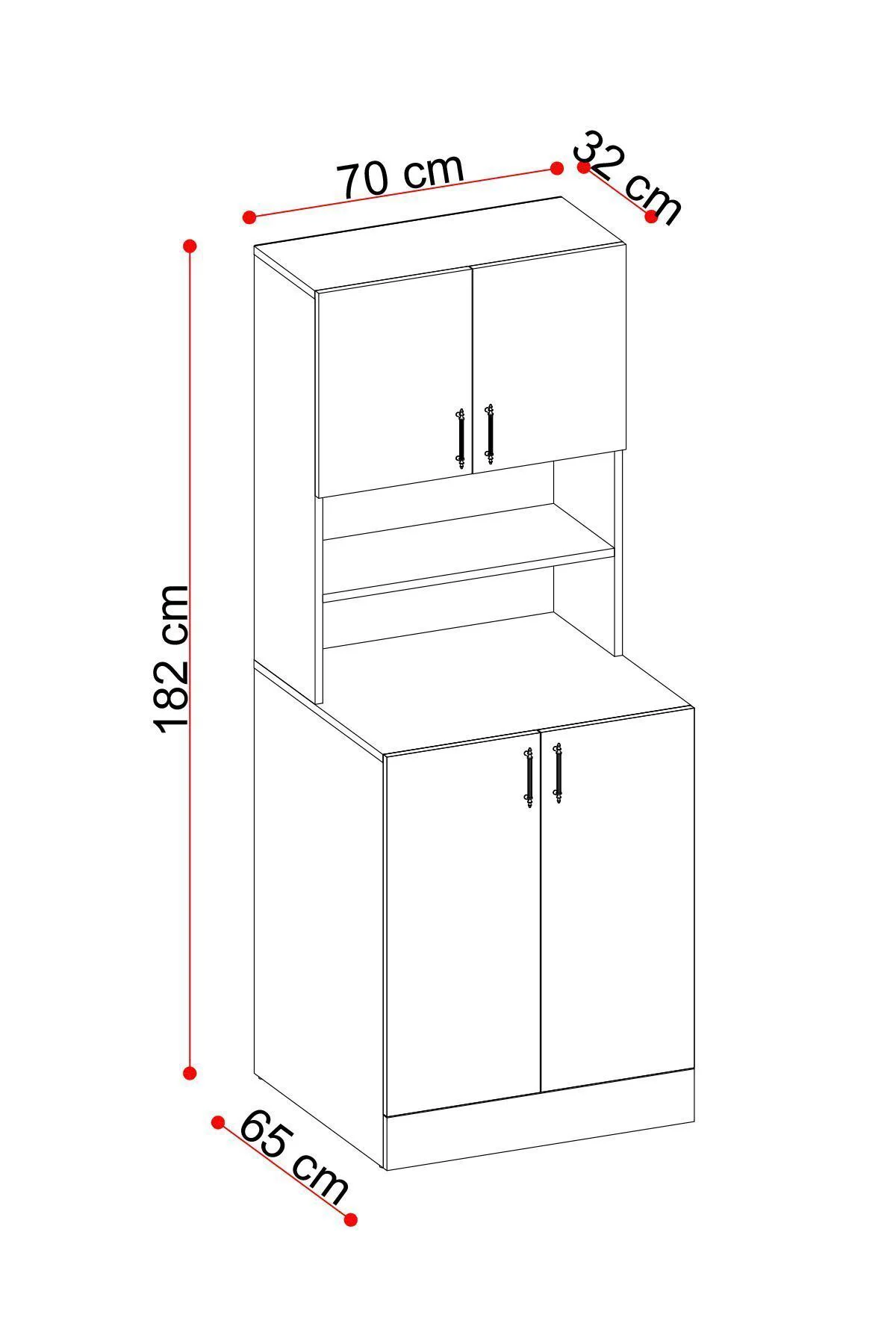 Leylak Kapaklı Çamaşır Makinesi Dolabı ve Çok Amaçlı Dolap