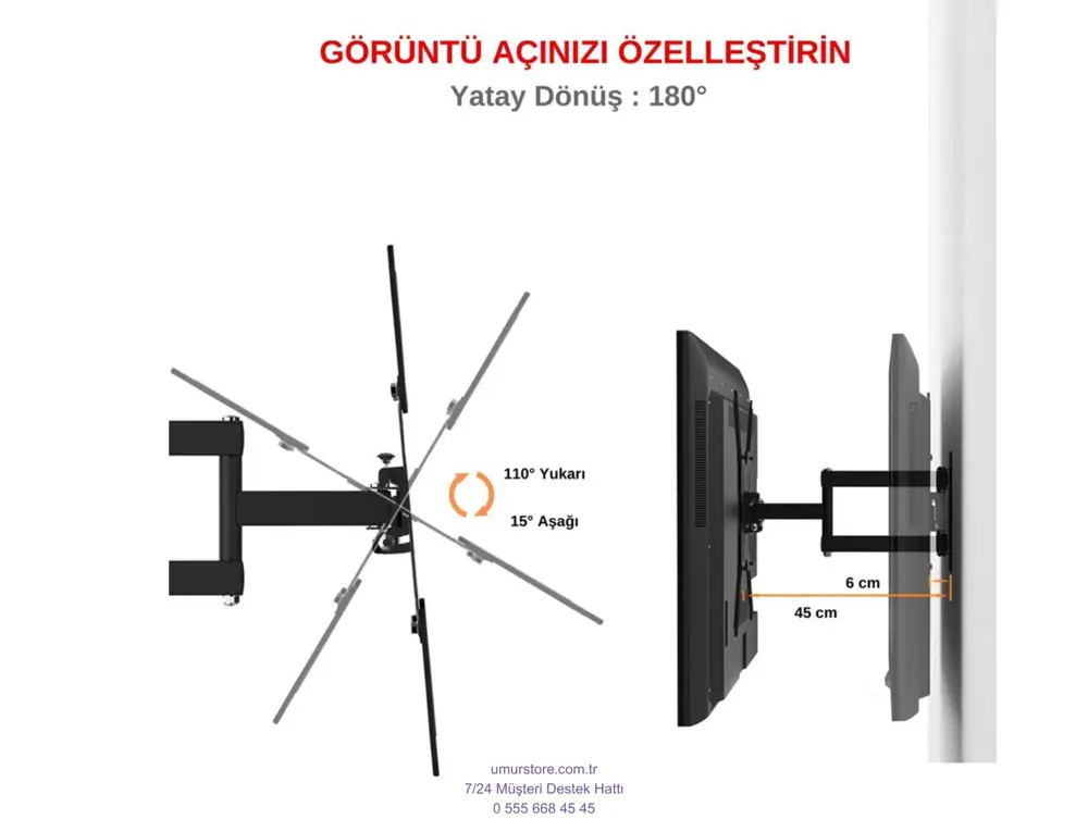 LG 55QNED80T 55 inç 139 Ekran Lcd Led Televizyon Hareketli Askı A