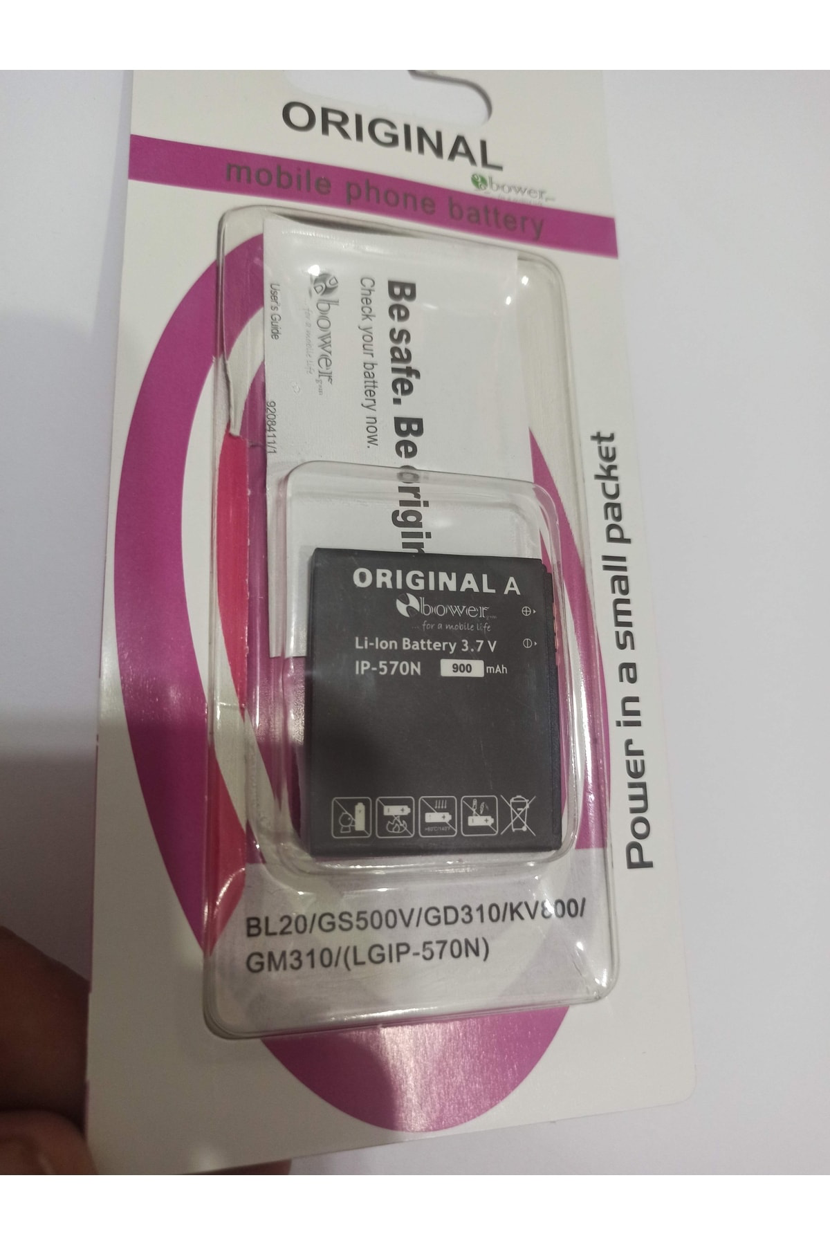 Lg Bl20 Orjinal Sıfır Batarya Gs500,gd310gm310,kv800,bl20 Lg Bl20 Orjinal Sıfır Batarya Gs500,gd310gm310,kv800,bl20