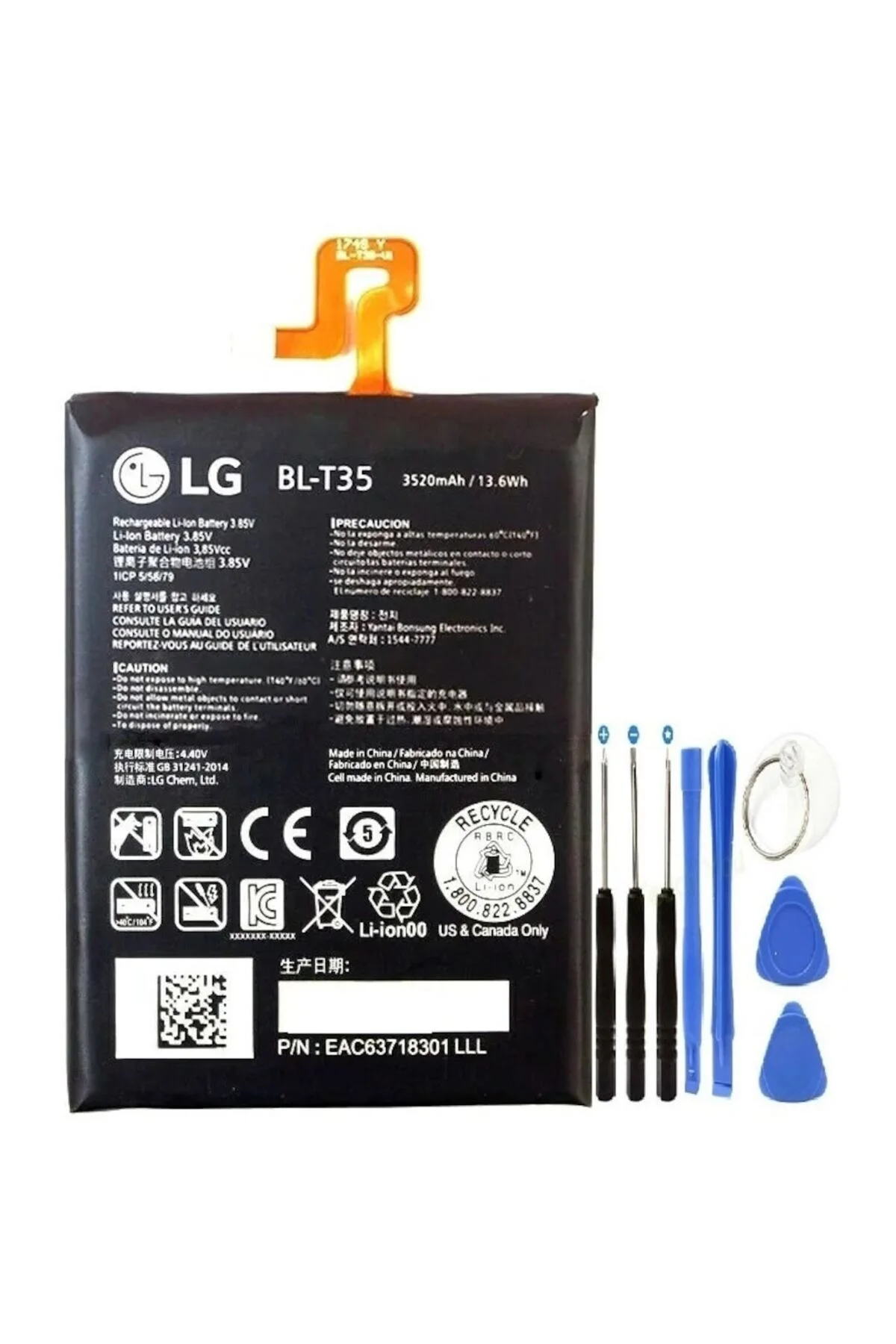 Lg Google Pixel 2 Xl Pil Batarya + Tamir Seti Bl-t35
