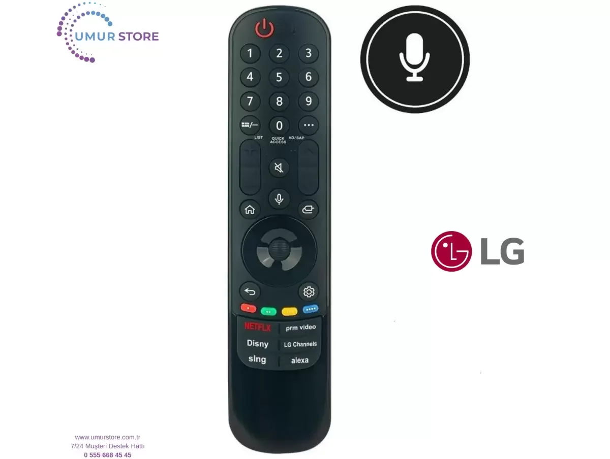 LG İle Uyumlu Model OLED83C14LA Mikrofonlu Smart Tv Kumanda