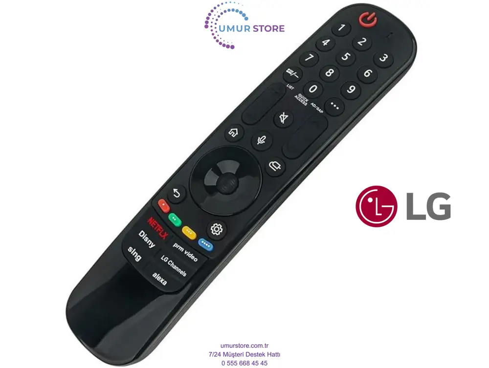 LG Uyumlu OLED83C46LA Webos Televizyon Kumandası-Mikrofon ve Air
