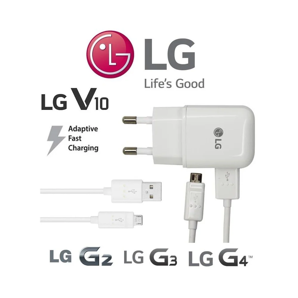 LG V10-G2-G3-G4 Hızlı Şarj Cihazı Aleti ve Kablosu