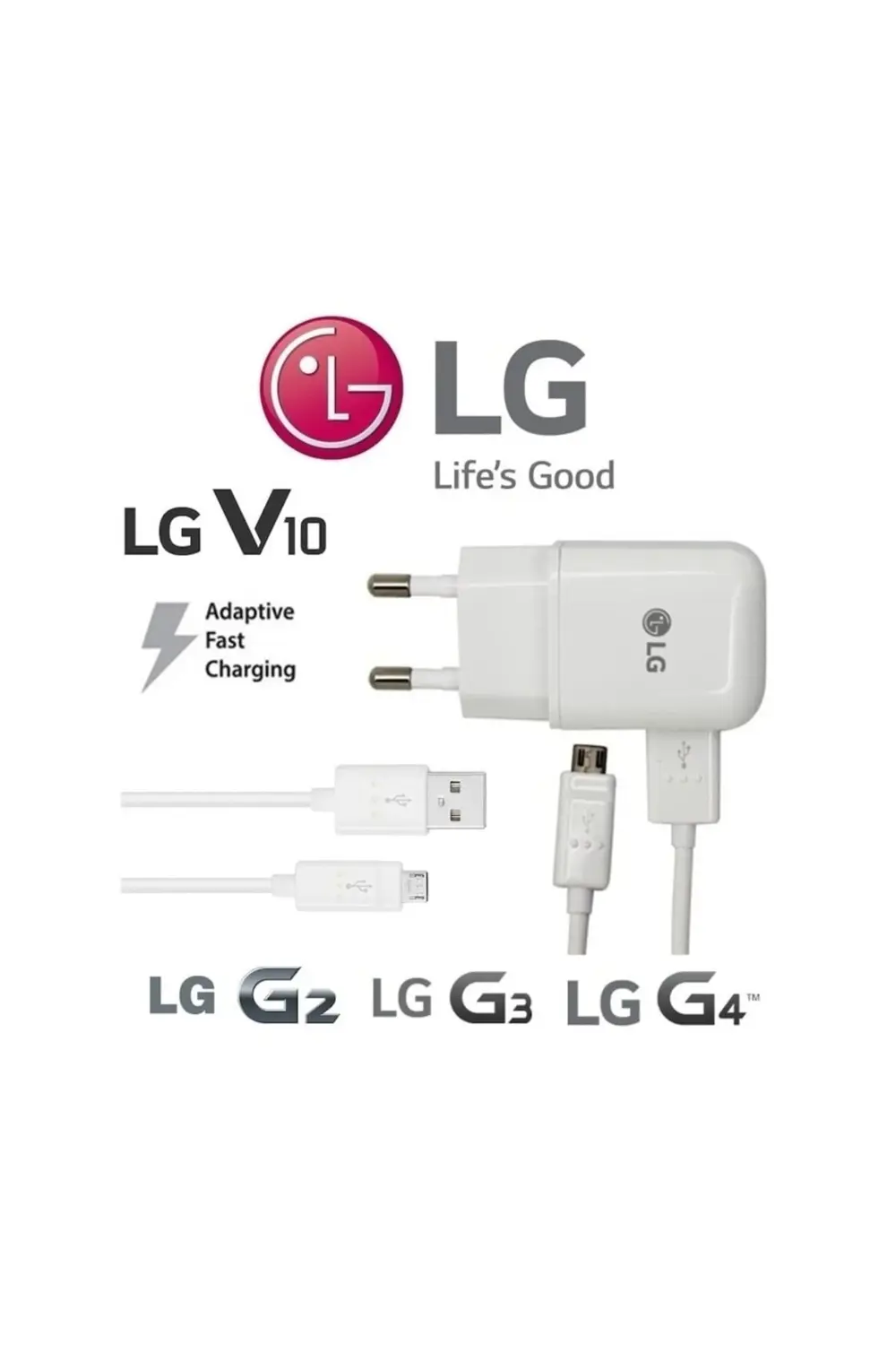 Lg V10-G2-G3-G4 Hızlı Şarj Cihazı Aleti Ve Kablosu