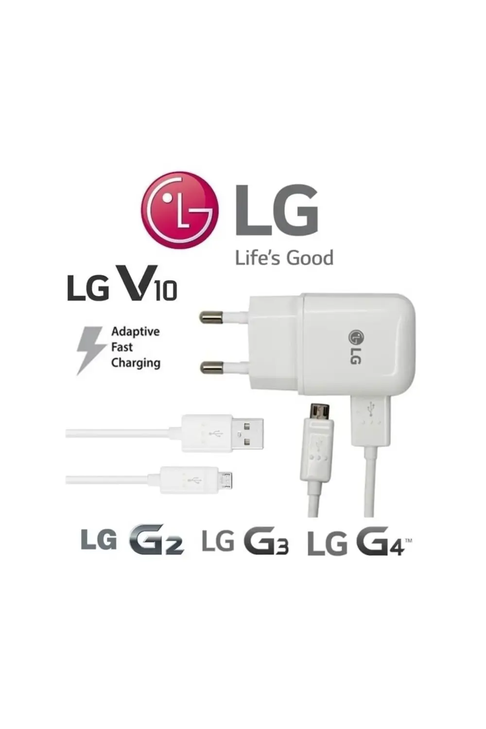 Lg V10-G2-G3-G4 Hızlı Şarj Cihazı Aleti Ve Kablosu