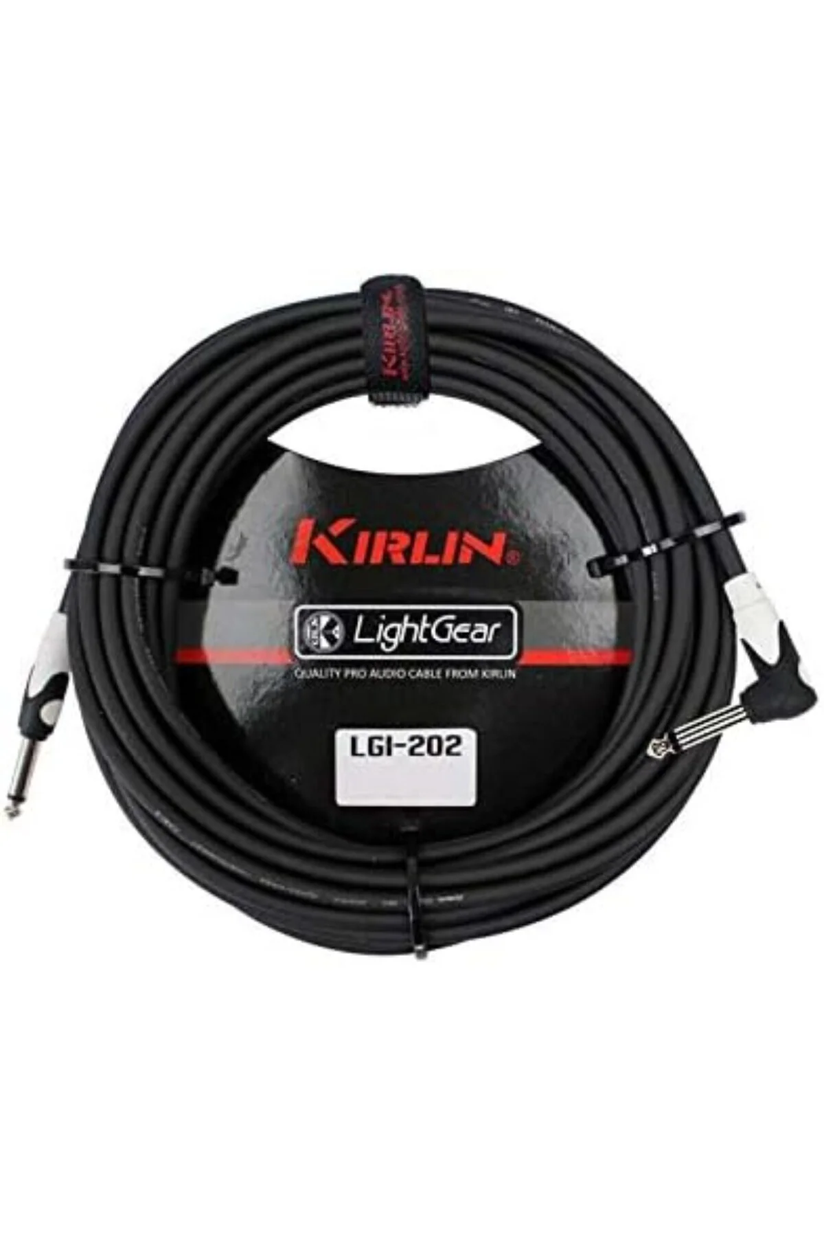 LGI-202BK 1/4'' Mono Düz Uç - Dik Açılı 3 Metre Kablo