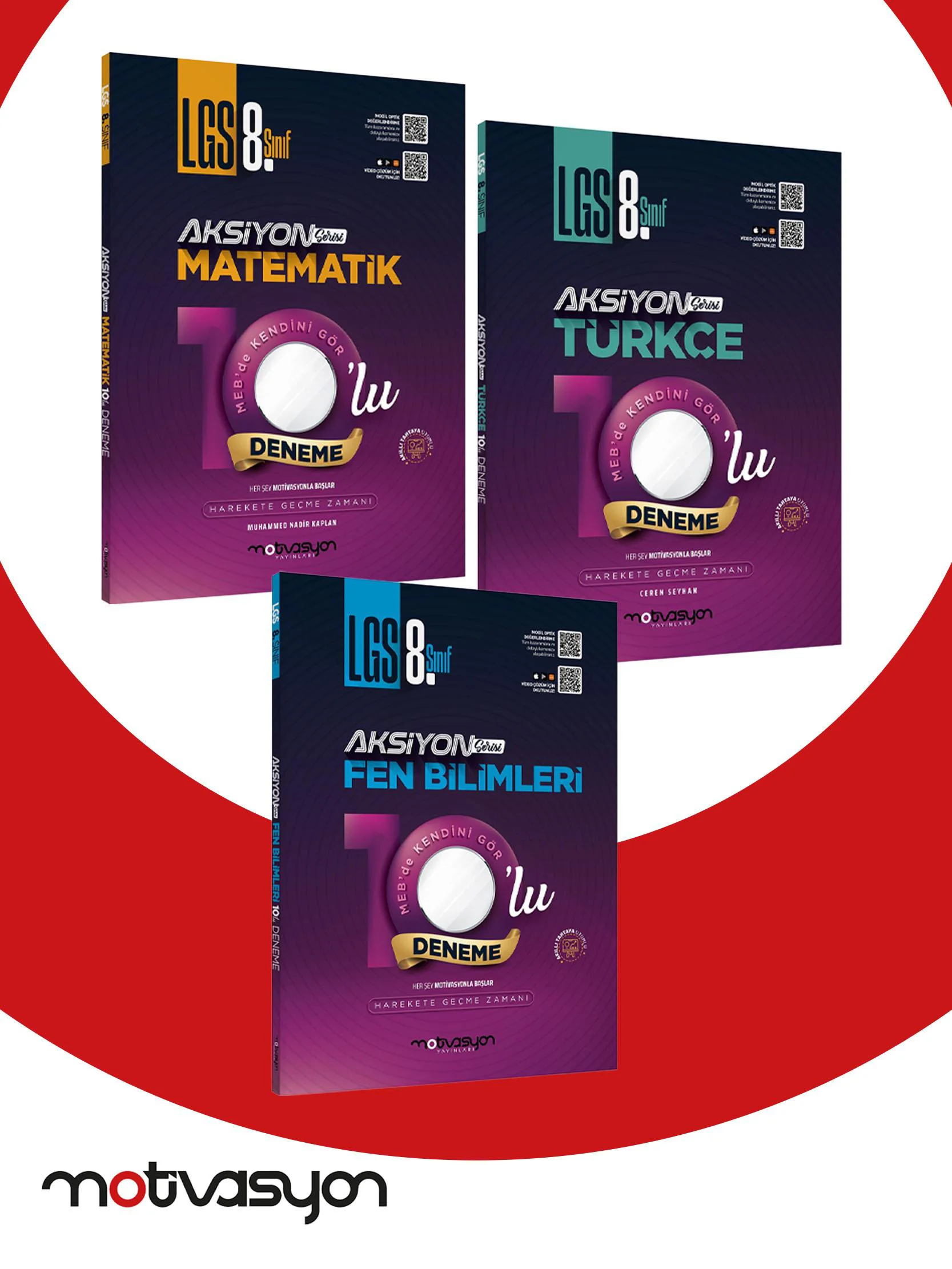 LGS 8. Sınıf Aksiyon 10'lu Genel Deneme Serisi Matematik-Türkçe-F