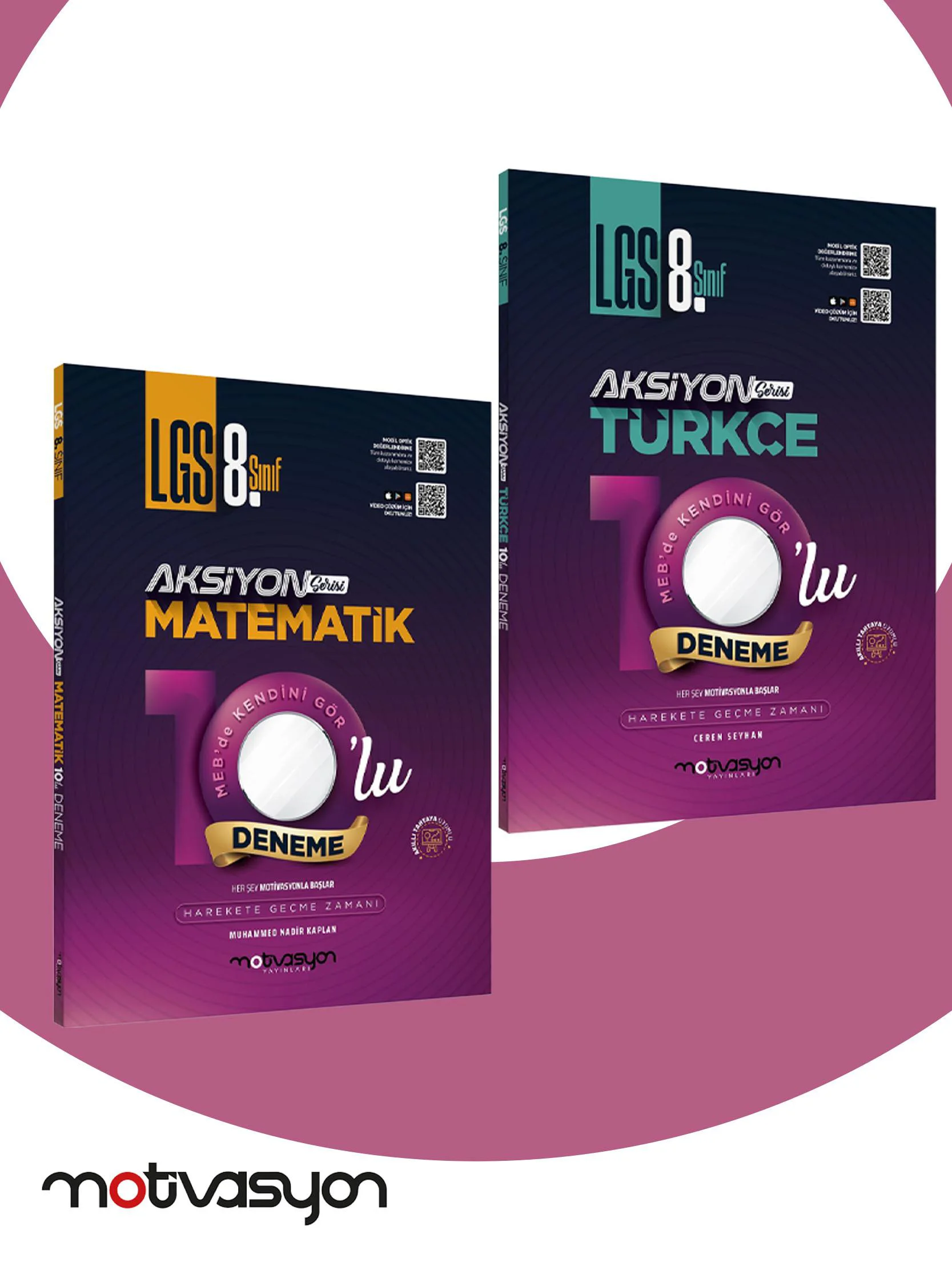 LGS 8. Sınıf Matematik-Türkçe Aksiyon 10'lu Genel Deneme Seti