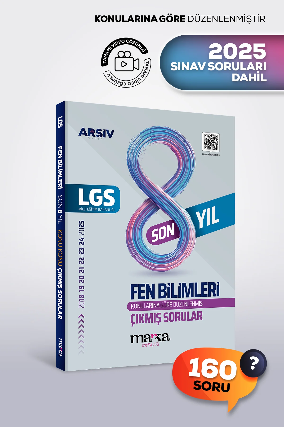 LGS FEN BİLİMLERİ Son 8 Yıl Çıkmış Sorular | Konularına Göre | Video Çözümlü Fiyatı, Yorumları ve Özellikleri