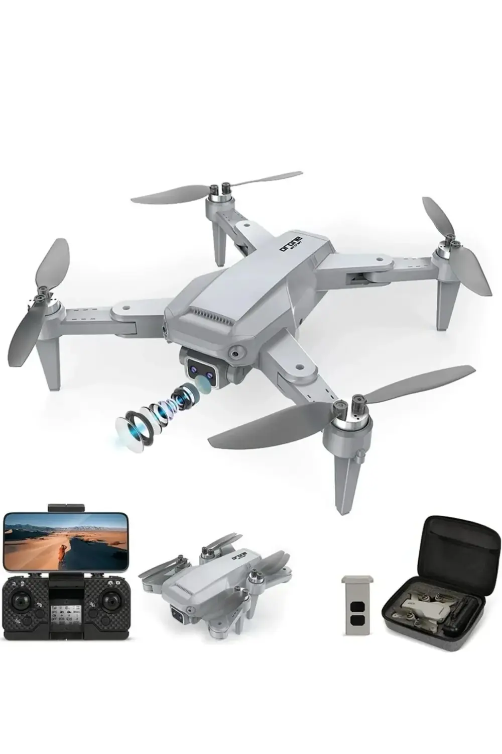 Oyuncakmarketim Lh-X68g 4K Drone Wifi Kamera Fpv Drone Otomatik Dönüş Yol Noktası