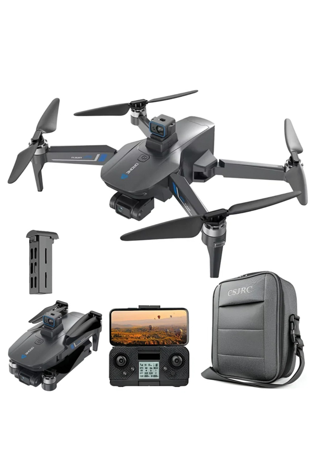 Oyuncakmarketim Lh-X75pro Kumandalı Drone 5G Wifi 4K Hd Kamera 6 Eksenli Lazer Se