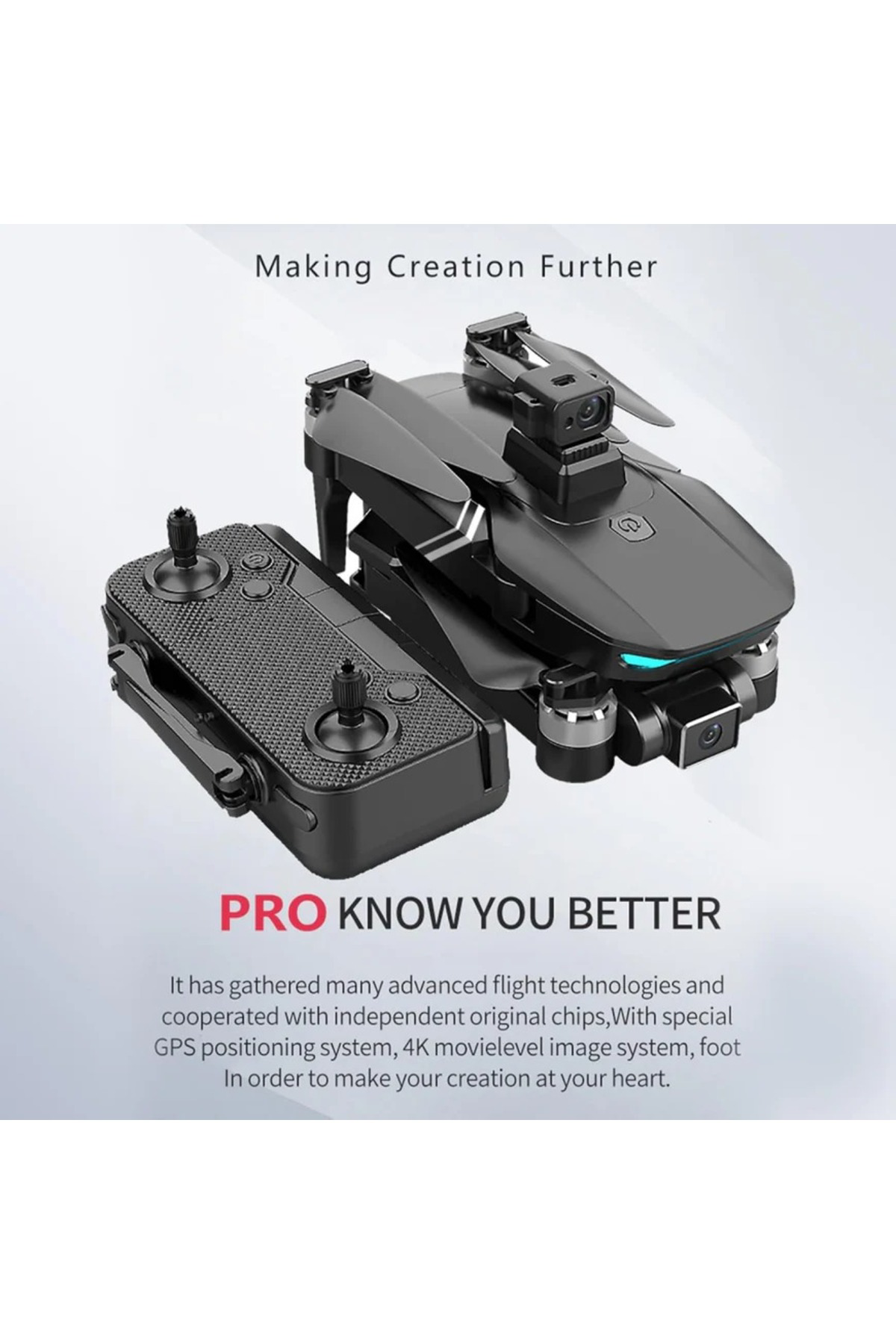 Oyuncakmarketim Lh-X75pro Kumandalı Drone 5G Wifi 4K Hd Kamera 6 Eksenli Lazer Se
