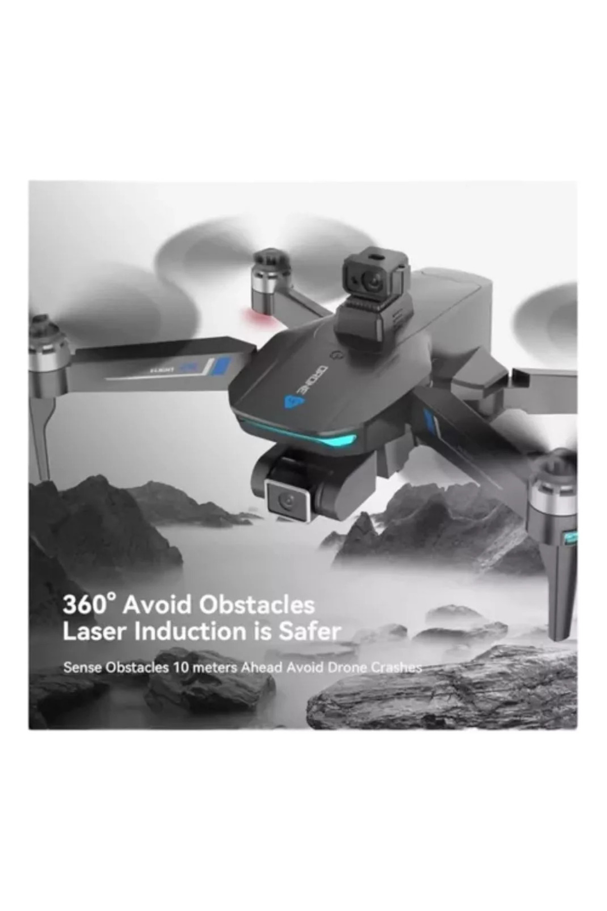 Oyuncakmarketim Lh-X75pro Kumandalı Drone 5G Wifi 4K Hd Kamera 6 Eksenli Lazer Se