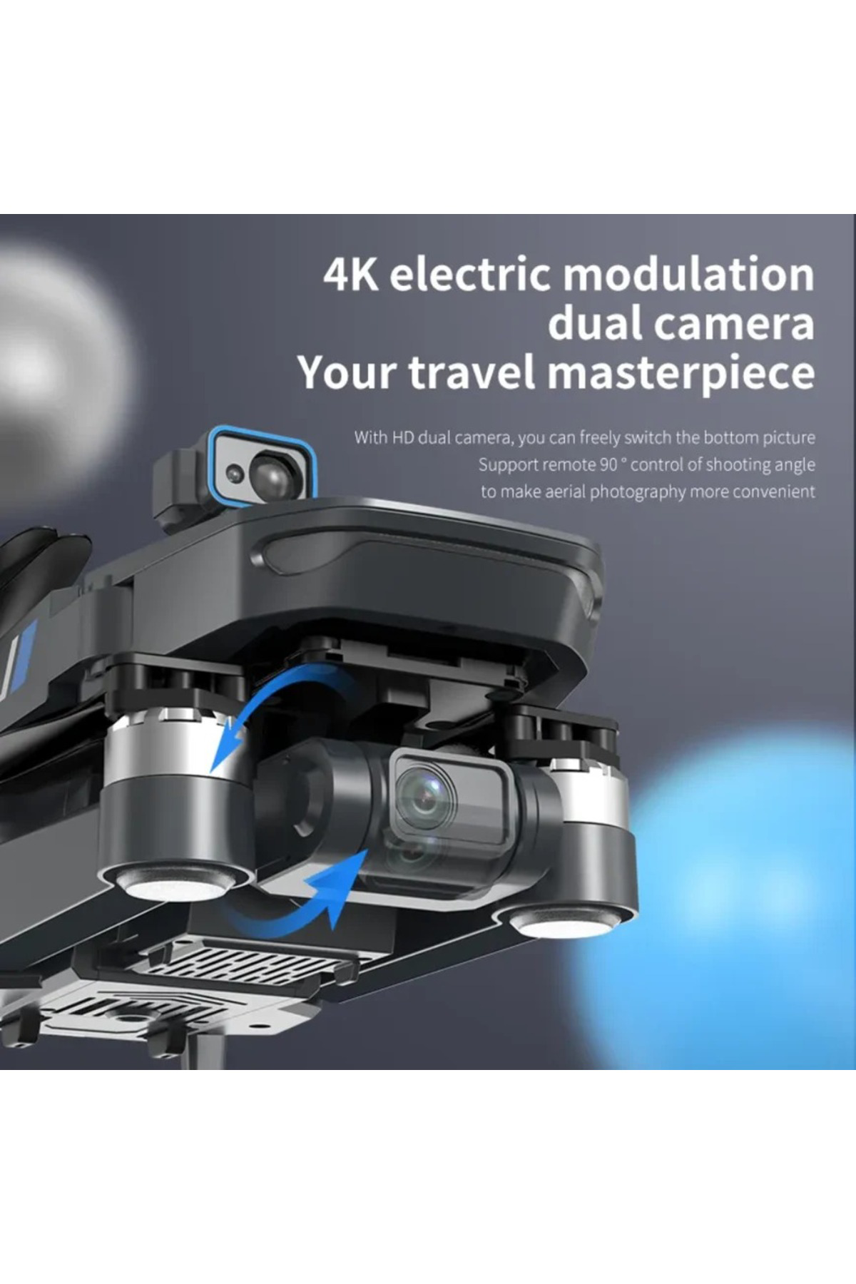 Oyuncakmarketim Lh-X75pro Kumandalı Drone 5G Wifi 4K Hd Kamera 6 Eksenli Lazer Se