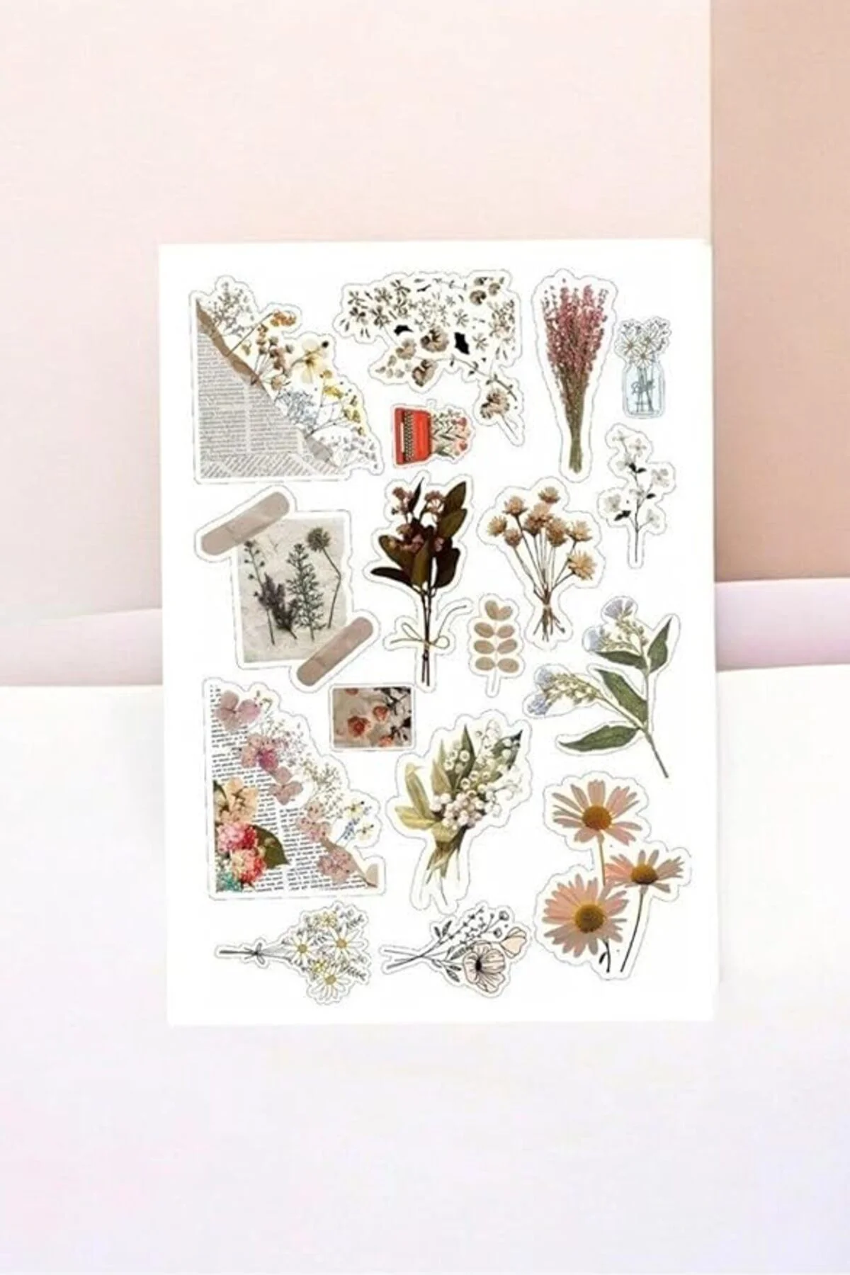Li Brown Vintage Temalı Sticker Paketi/Bullet Journal Defter Çıkartma Ajanda Laptop Etiket