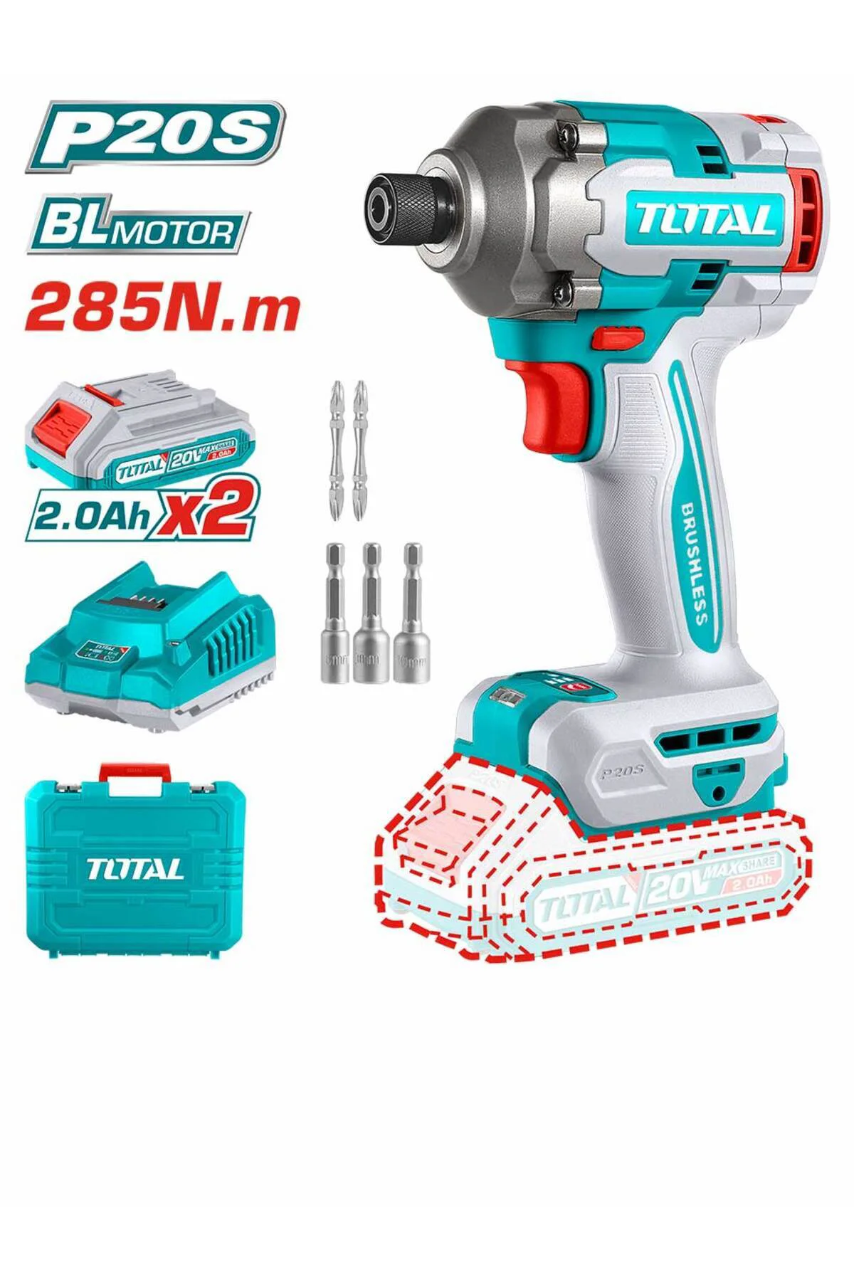 Li-on Akülü Darbeli Vidalama Kömürsüz Motor Tırlı2028