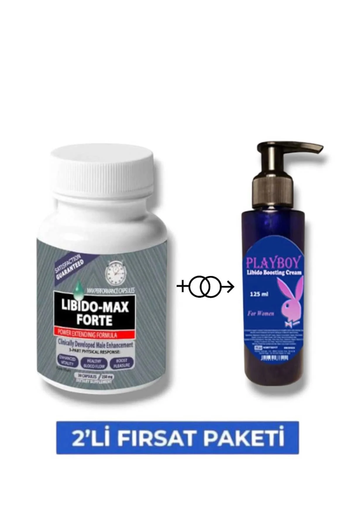 Libido Max Forte Erkeklere Özel Bölge Destekleyici 30'lu + Playboy ile Uyumlu Libido Arttırıcı Krem 125 ml Fiyatı, Yorumları ve Özellikleri
