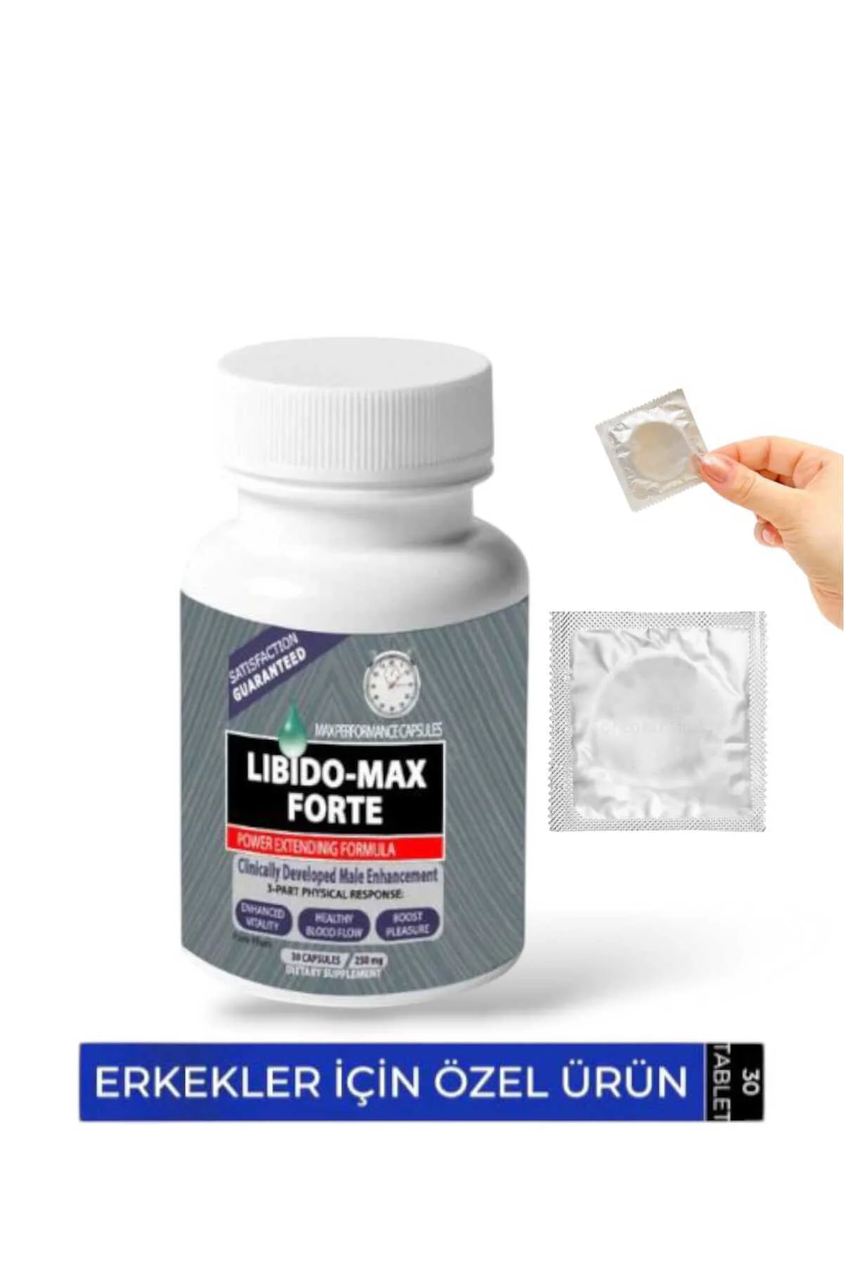 Libido Max Forte Erkek Bölge Destekleyici 30'lu + Prezervatif HEDİYE | Enerji ve Performans Desteği Fiyatı, Yorumları ve Özellikleri
