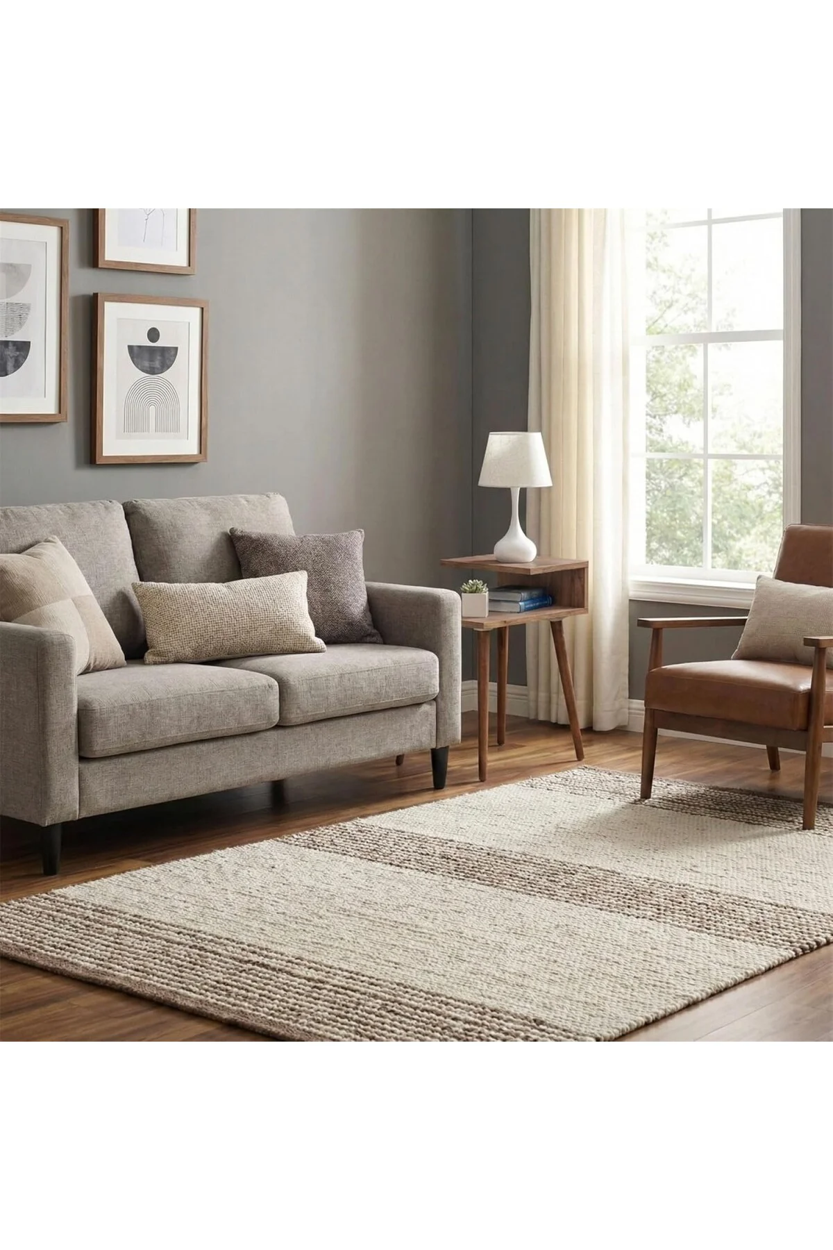 Libra 62x45x30cm Kitaplıklı Yan Sehpa 2 Katlı Koltuk Yanı Organiz