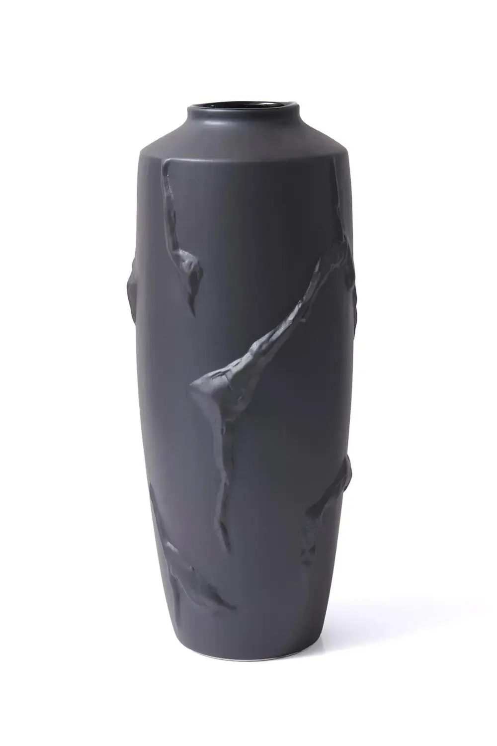 Licia Seramik Vazo Siyah 13x13x37 cm