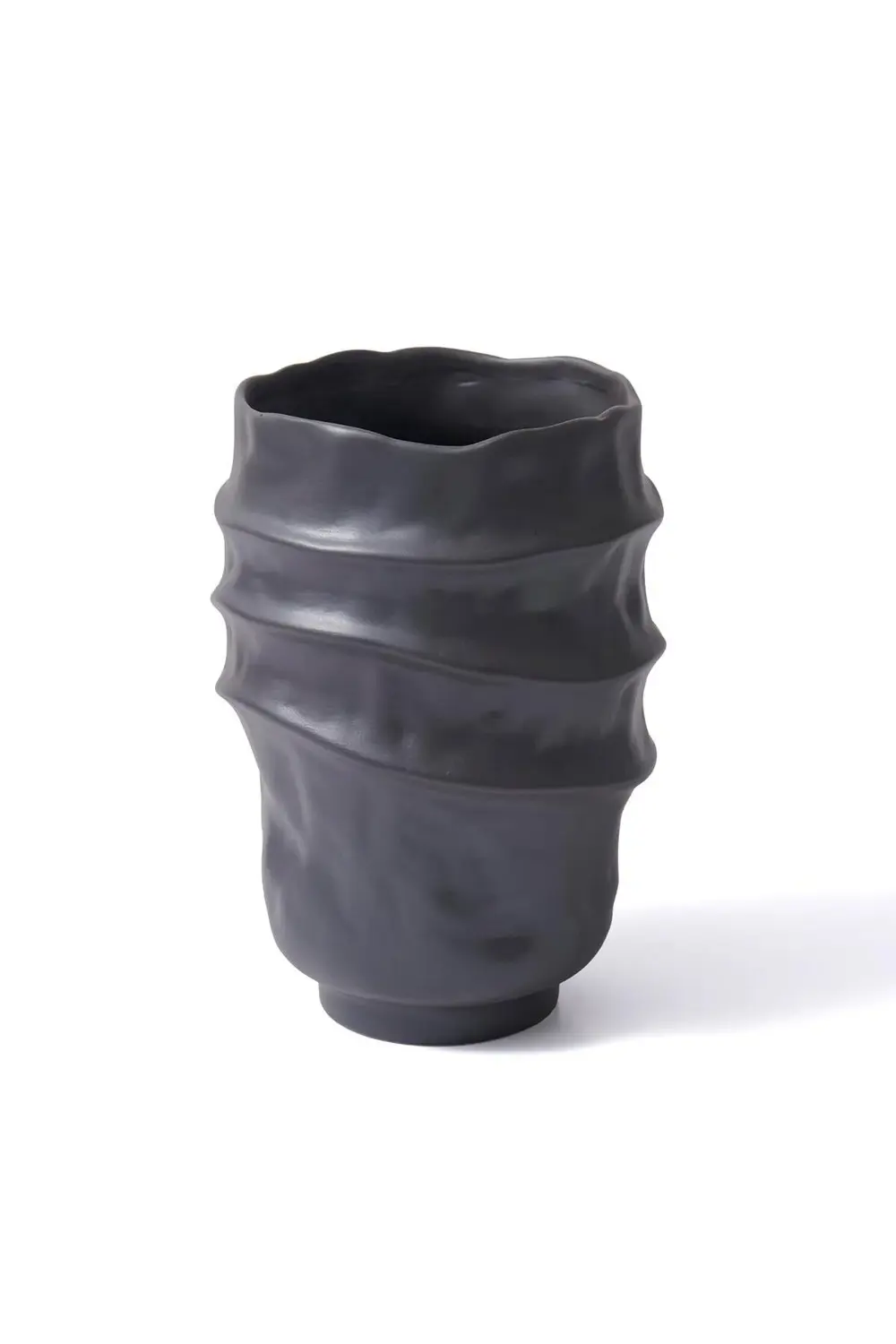 Licia Seramik Vazo Siyah 17x17x25 cm