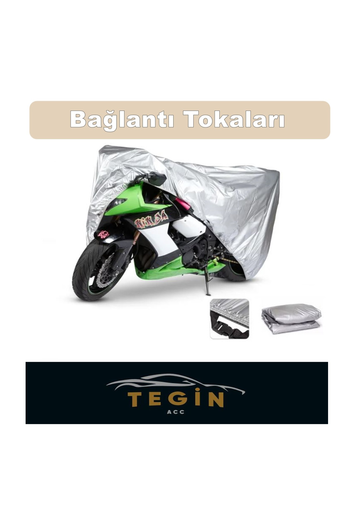 Lifan Lion 125 Arka Çanta Uyumlu Motor Motosiklet Brandası Gümüş 