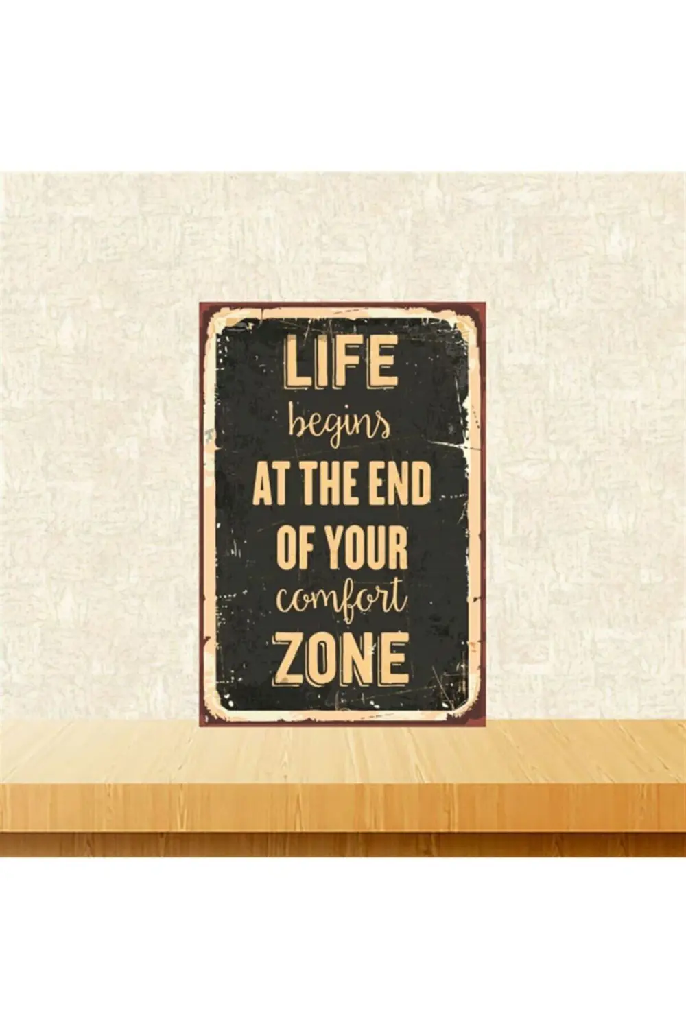 Life Begins 20-30 Cm Retro Ahşap Tablo Tkfx5212