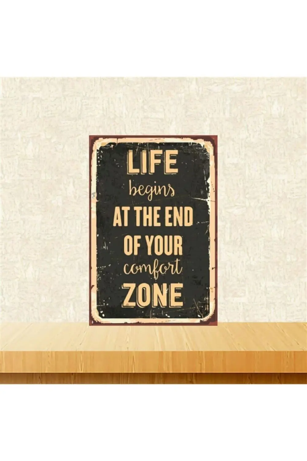 Life Begins 20-30 Cm Retro Ahşap Tablo Tkfx5212