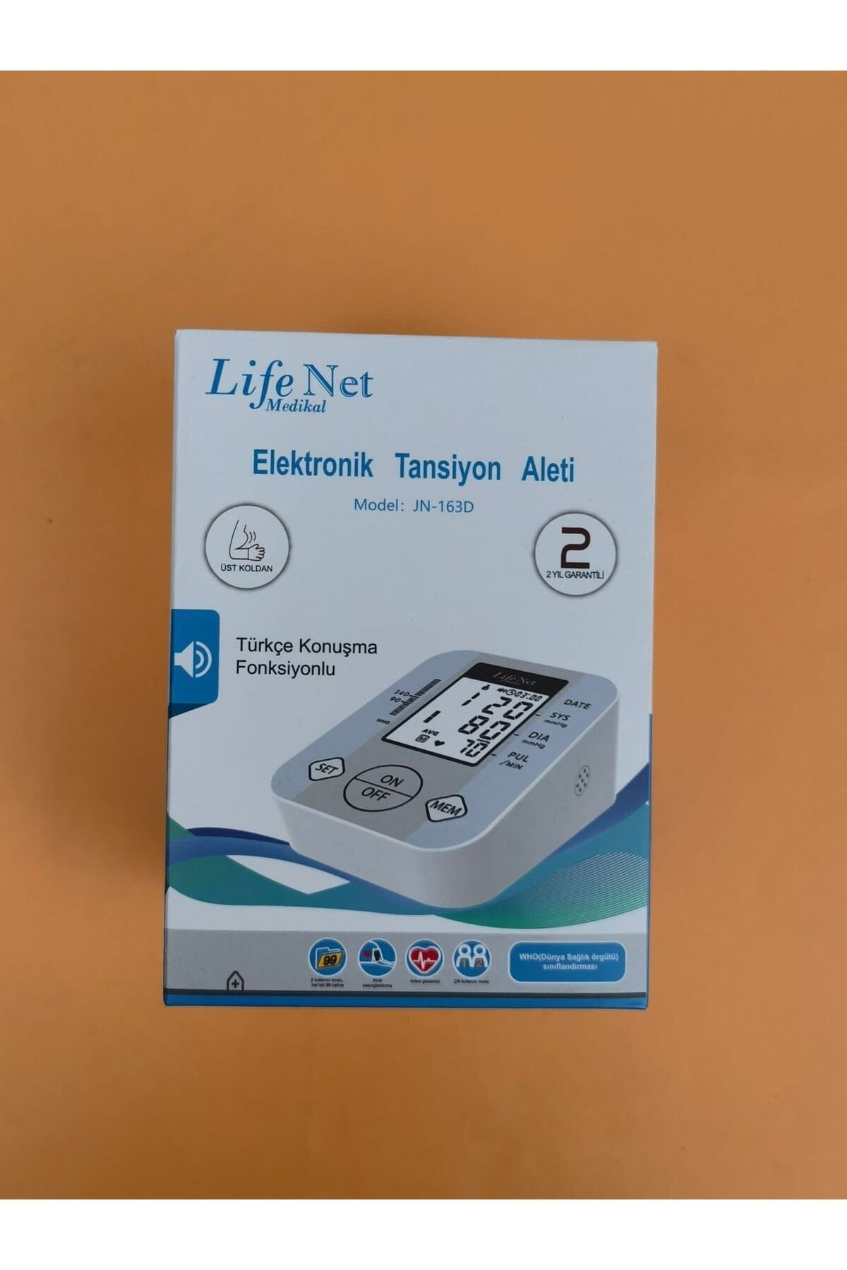 Life Net Elektronik Tansiyon Aleti Türkçe Konuşan Jn-163d Pilsiz 