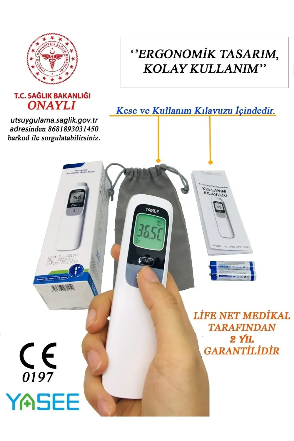 Life Net Medikal Uzaktan Temassız Ateş Ölçer Ft-100b