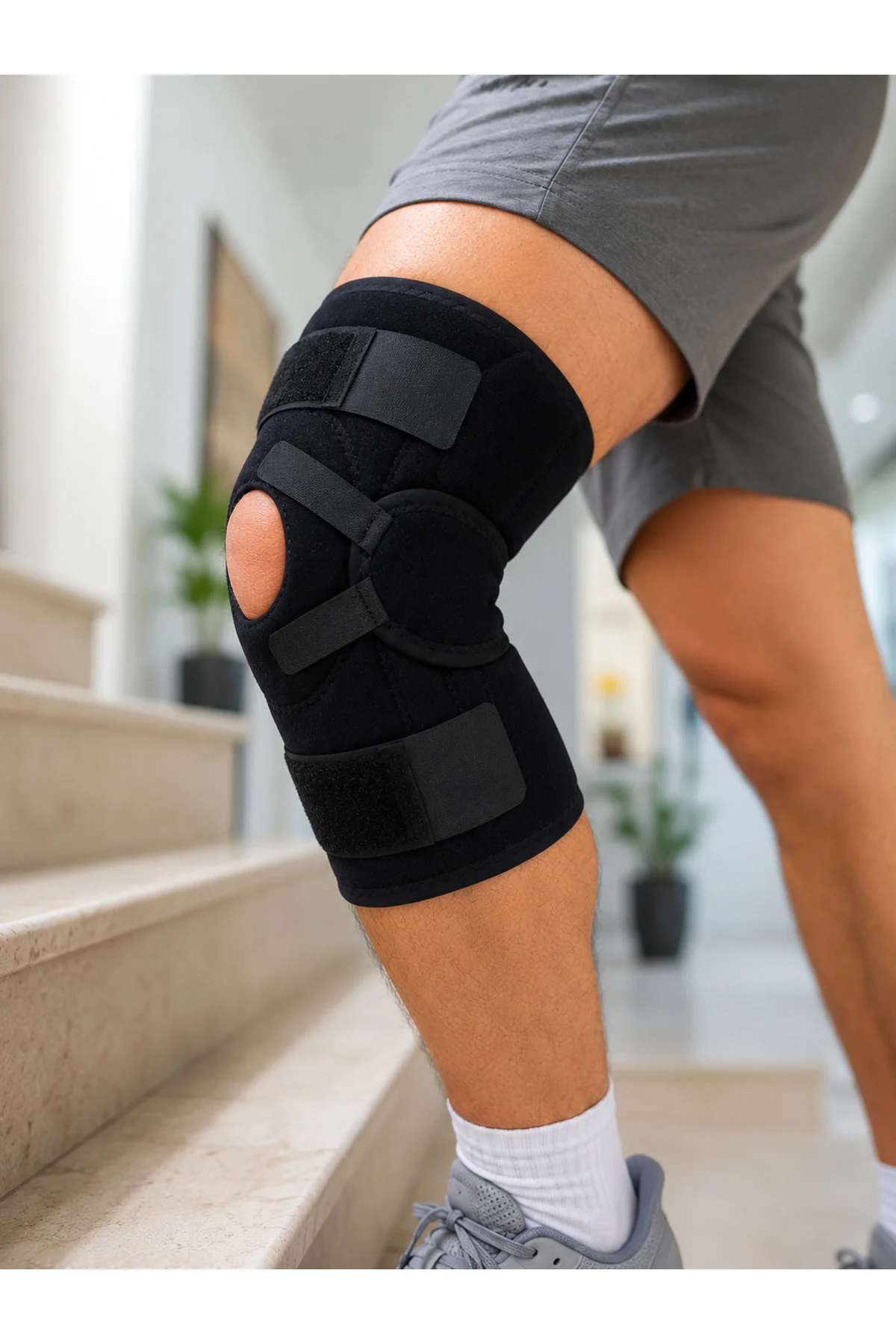 Ligament Destekli Dizlik Ayarlanabilir Cırtlı Açık Patella Diz Destekliği Ligament Destekli Dizlik Ayarlanabilir Cırtlı Açık Patella Diz Destekliği - Görsel 4