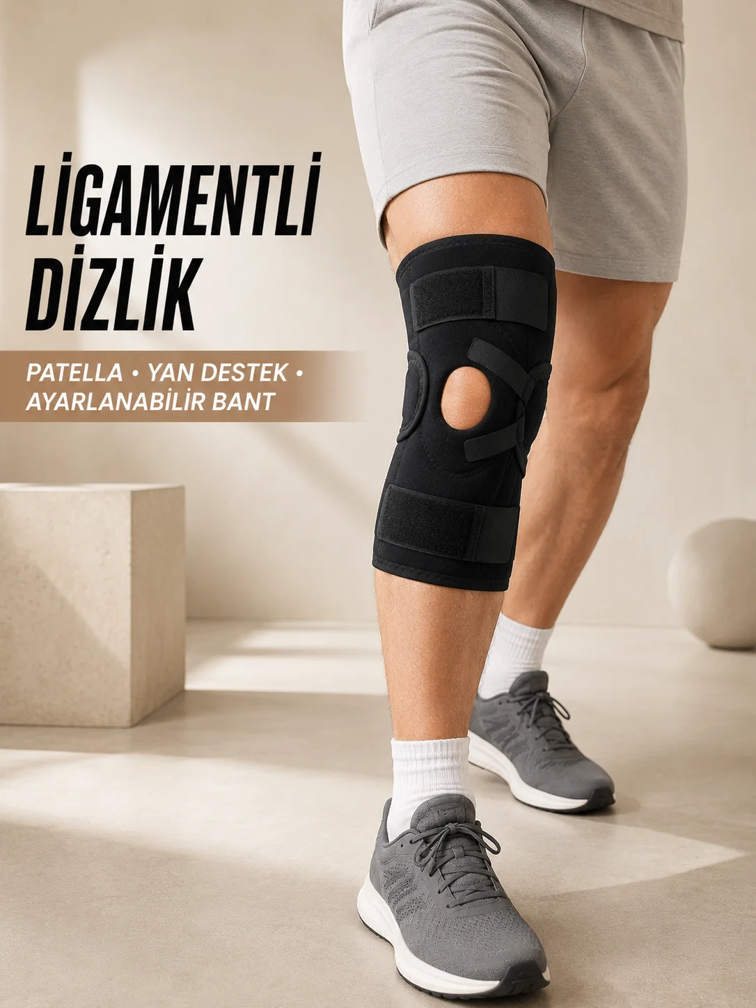 Ligament Destekli Dizlik Ayarlanabilir Cırtlı Açık Patella Diz Destekliği Fiyatı, Yorumları ve Özellikleri