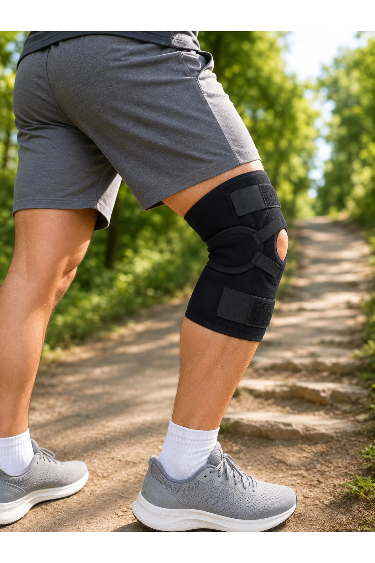 Ligament Destekli Dizlik Ayarlanabilir Cırtlı Açık Patella Diz Destekliği Ligament Destekli Dizlik Ayarlanabilir Cırtlı Açık Patella Diz Destekliği - Görsel 2