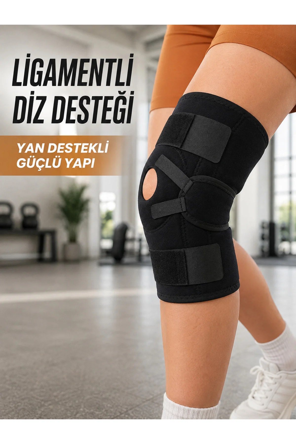 Ligamentli Sporcu Dizliği Patella Destekli Ayarlanabilir Bantlı Diz Koruyucu Ligamentli Sporcu Dizliği Patella Destekli Ayarlanabilir Bantlı Diz Koruyucu